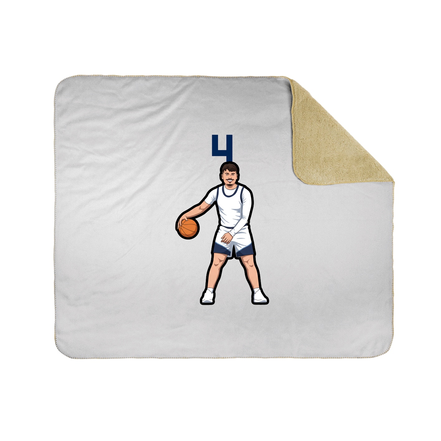 Throw Blanket — Number Top in White
