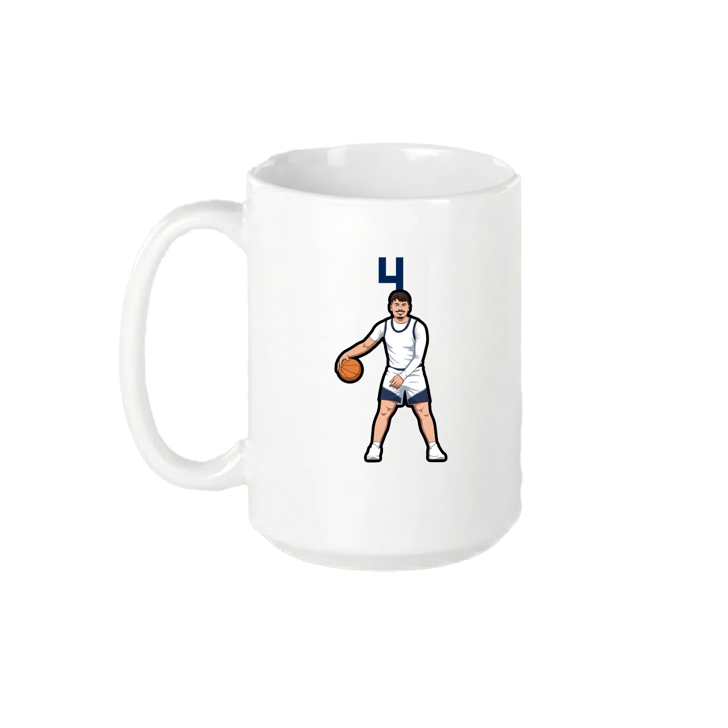 15oz Coffee Mug — Number Top in White
