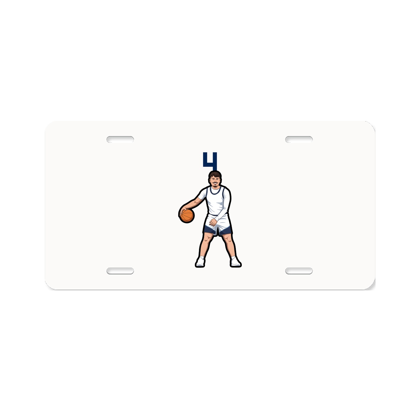 License Plate — Number Top in Classic