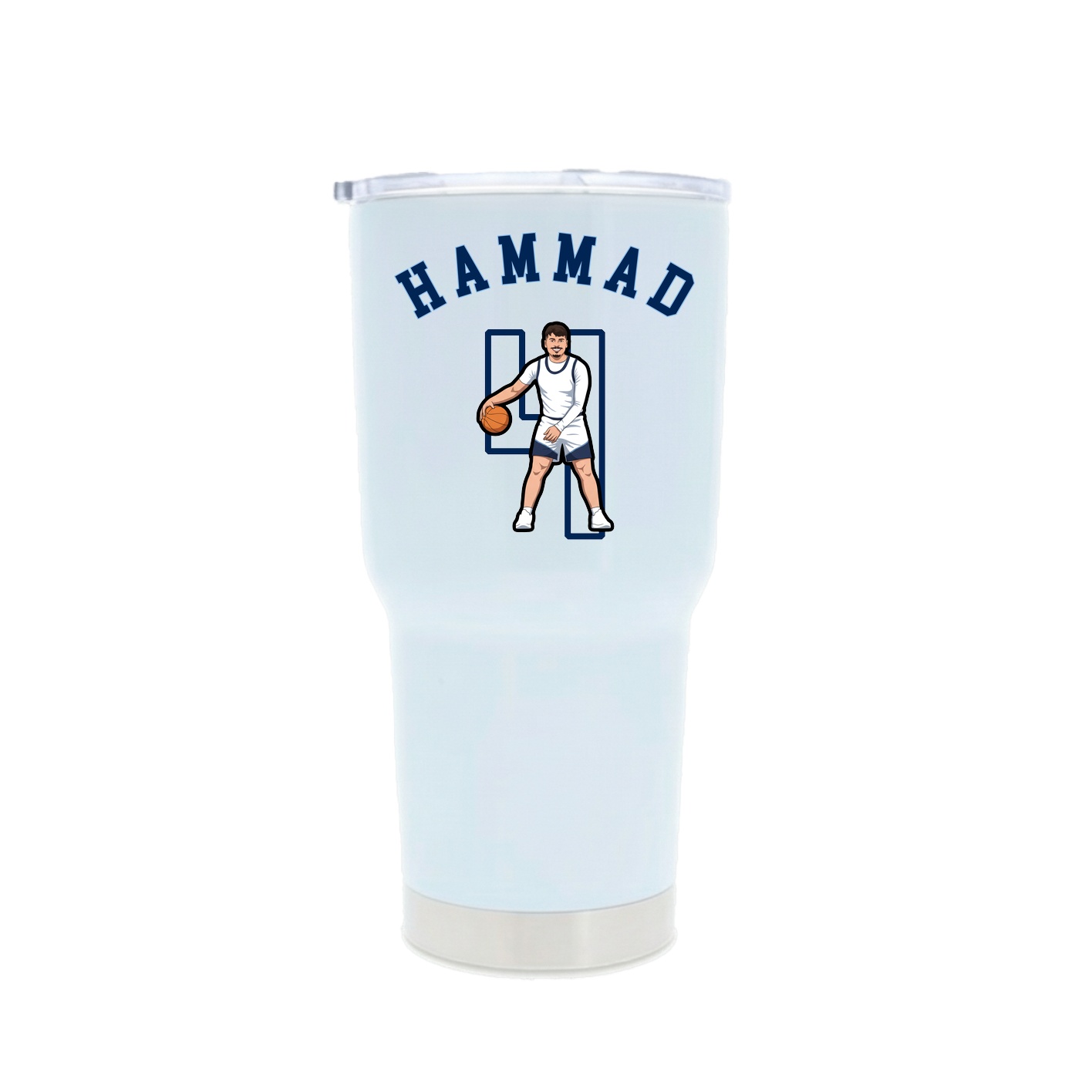 30oz Stainless Steel Tumbler — Shirsey Arch in White