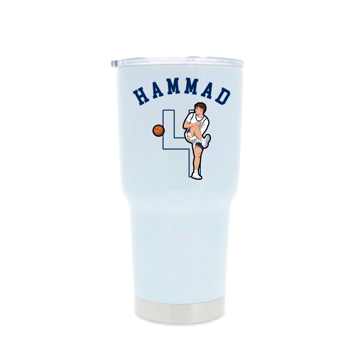 30oz Stainless Steel Tumbler — Shirsey Arch in White