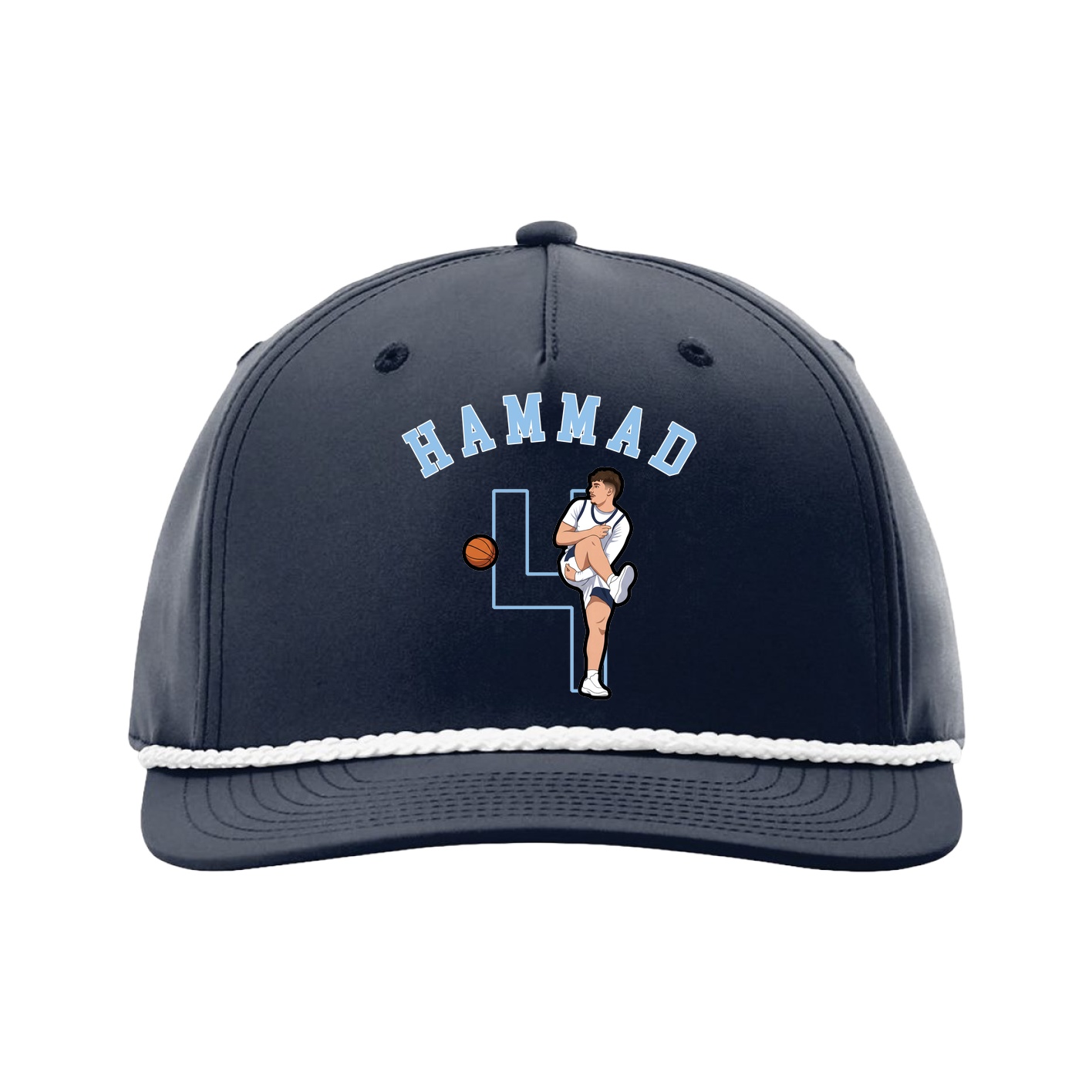 Five-Panel Classic Rope Cap — Shirsey Arch in Navy