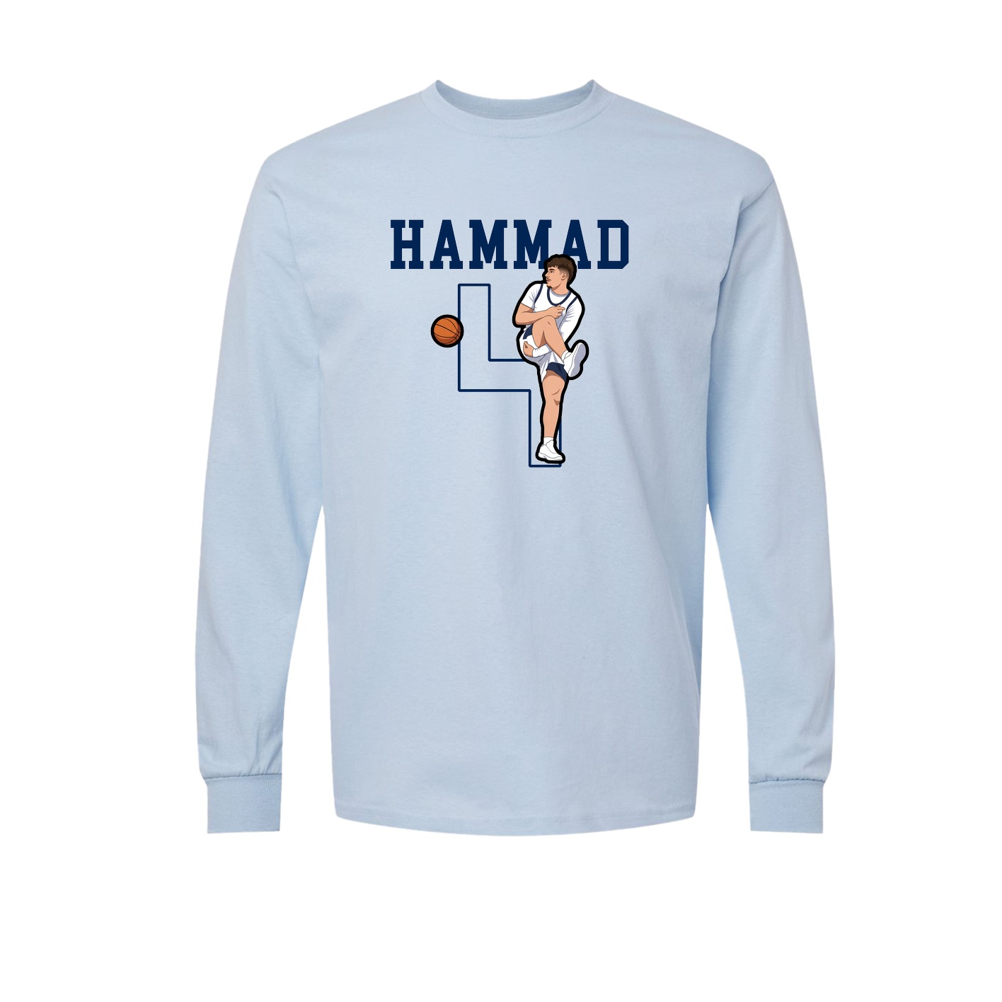 Long Sleeve Tee — Shirsey in Light Blue