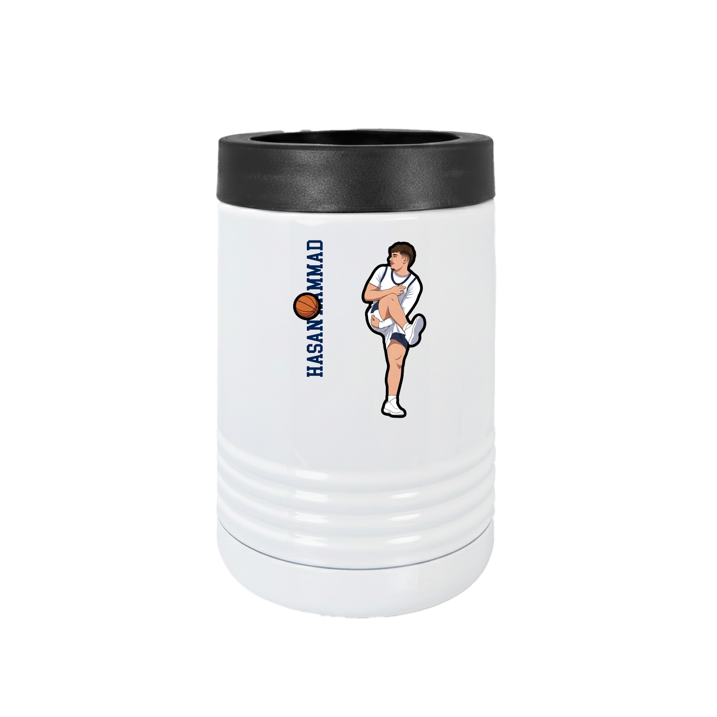 Beverage Holder — Name Vertical in White