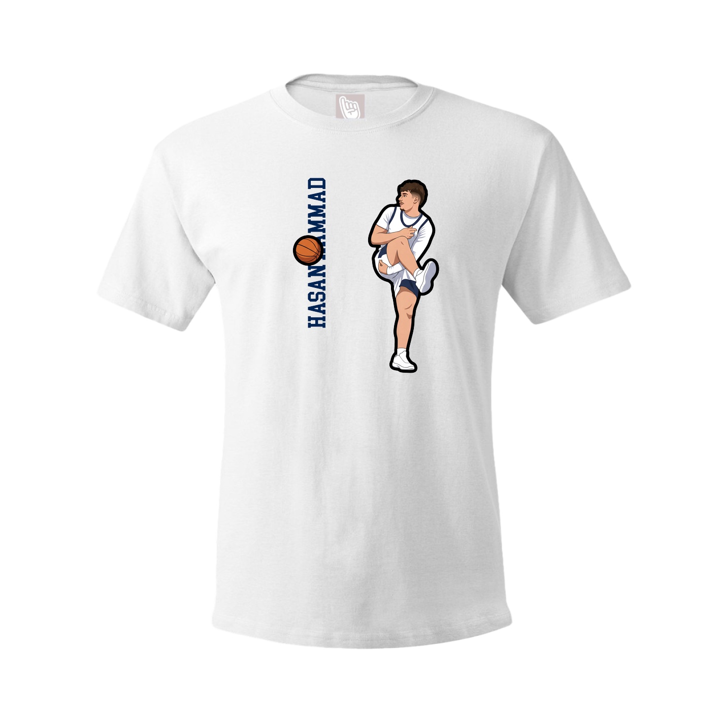 Tee — Name Vertical in White