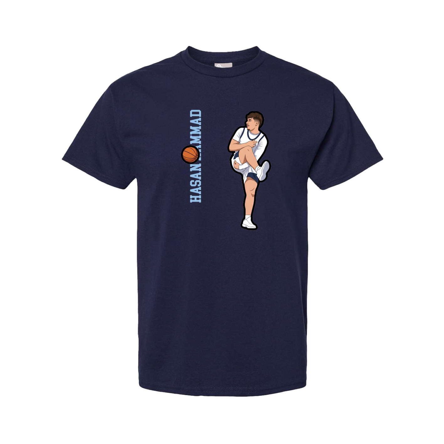 Youth Tee — Name Vertical in Navy