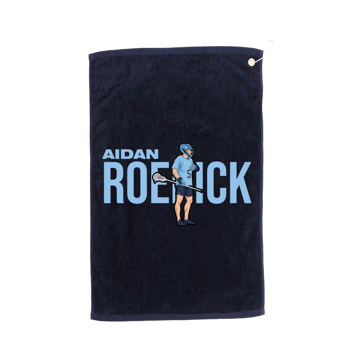 Golf Towel — Player Name in Navy