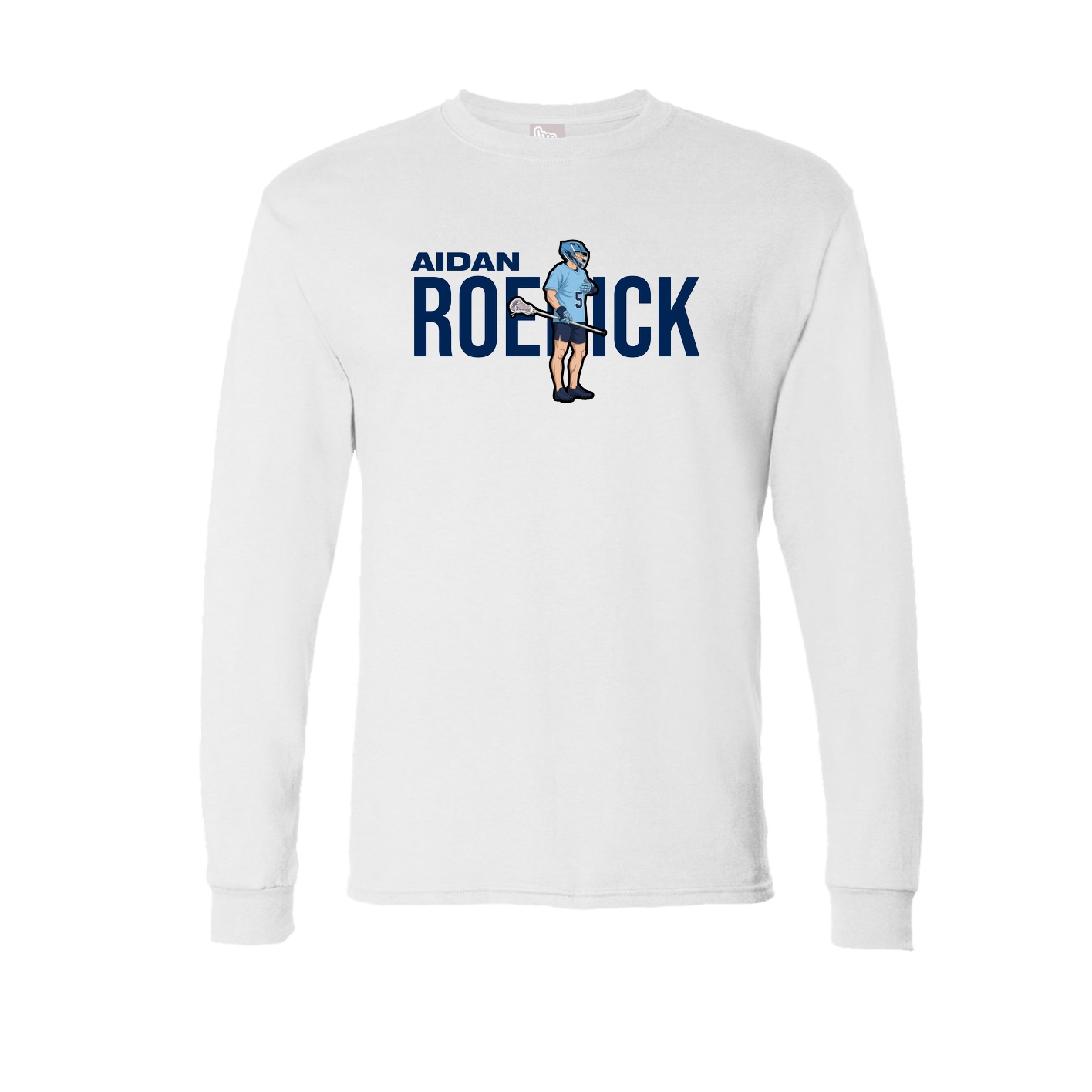 Long Sleeve Tee — Player Name in White