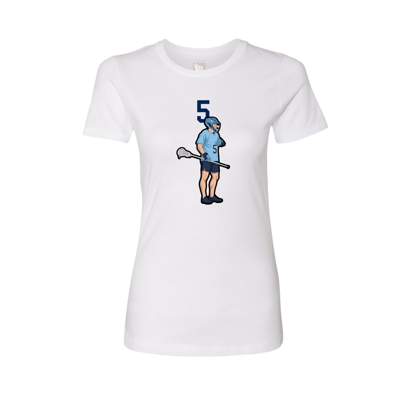 Fitted Women's Tee — Number Top in White