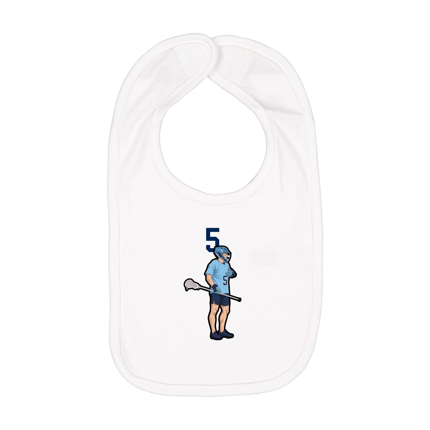 Infant Bib — Number Top in White