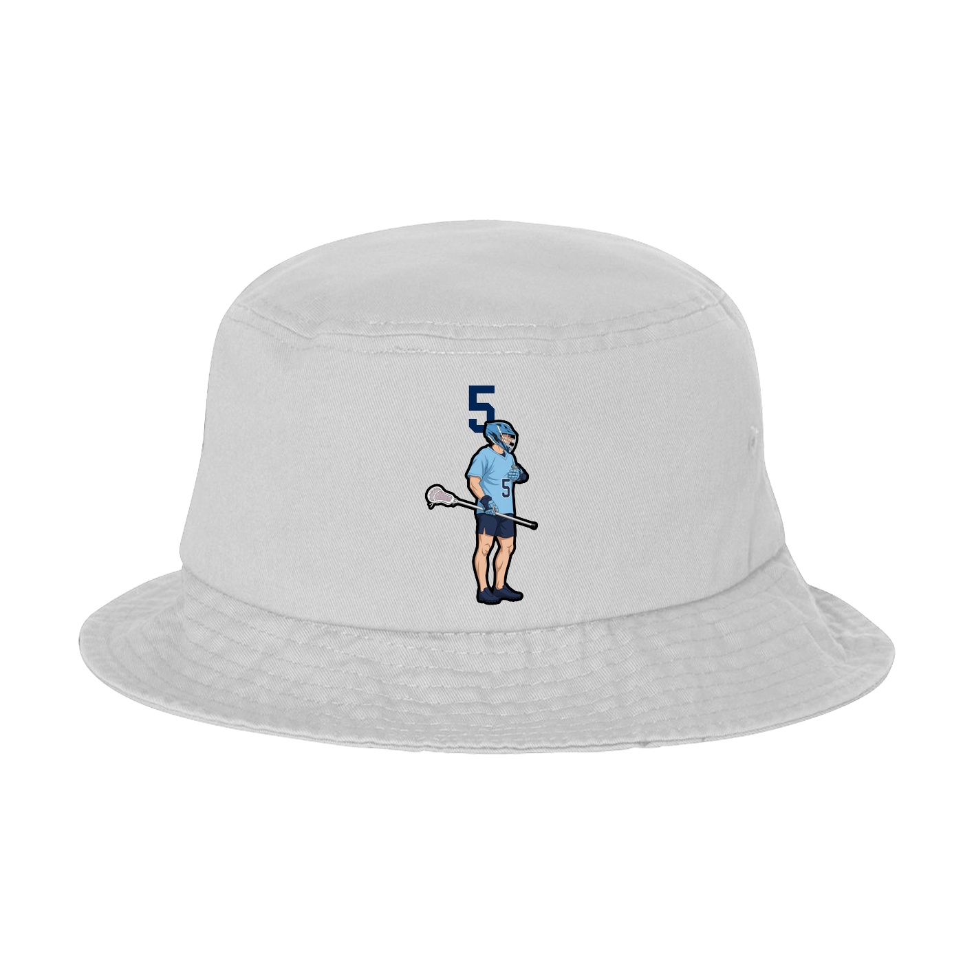 Bucket Cap — Number Top in White