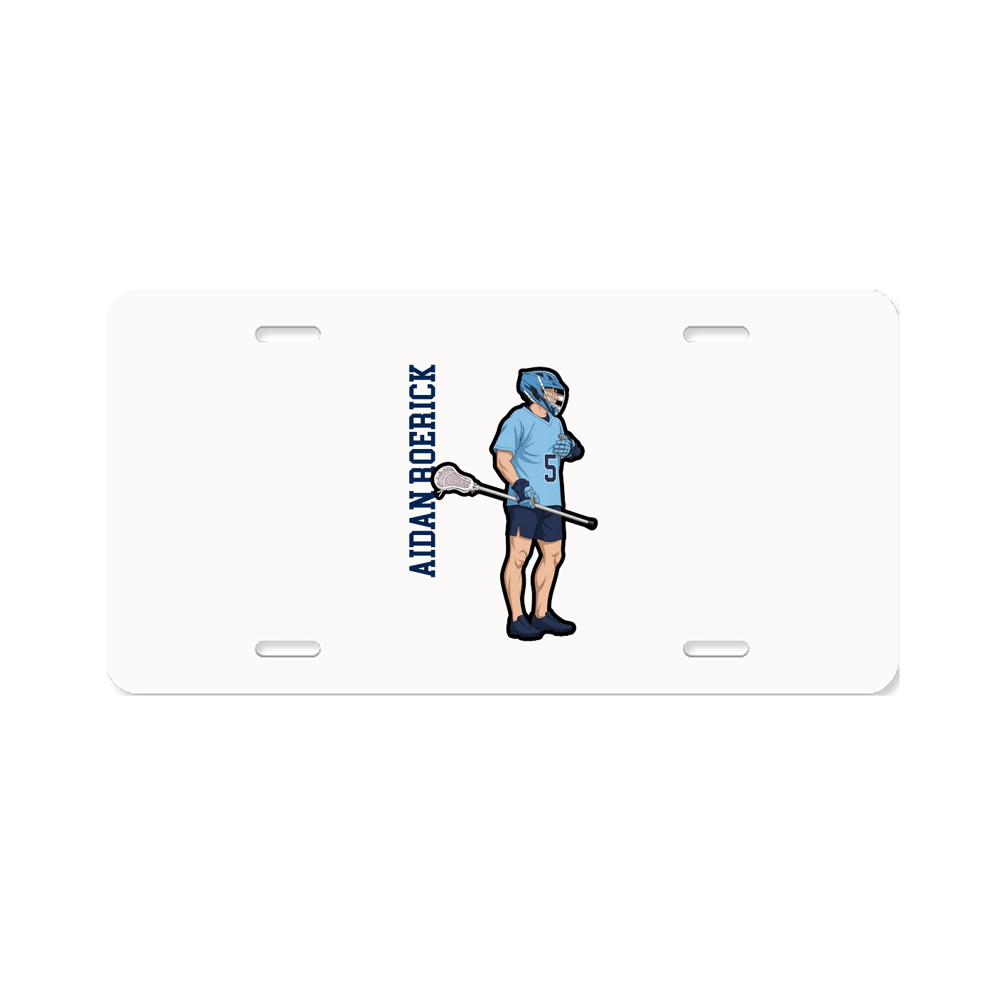 License Plate — Name Vertical in Classic