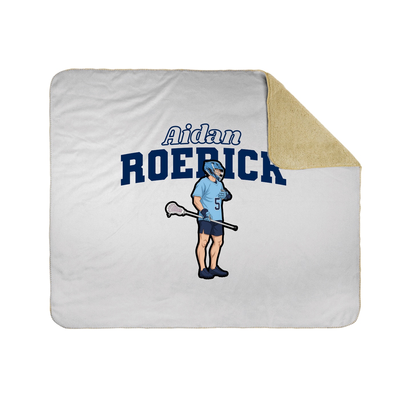 Throw Blanket — Name Arch in White