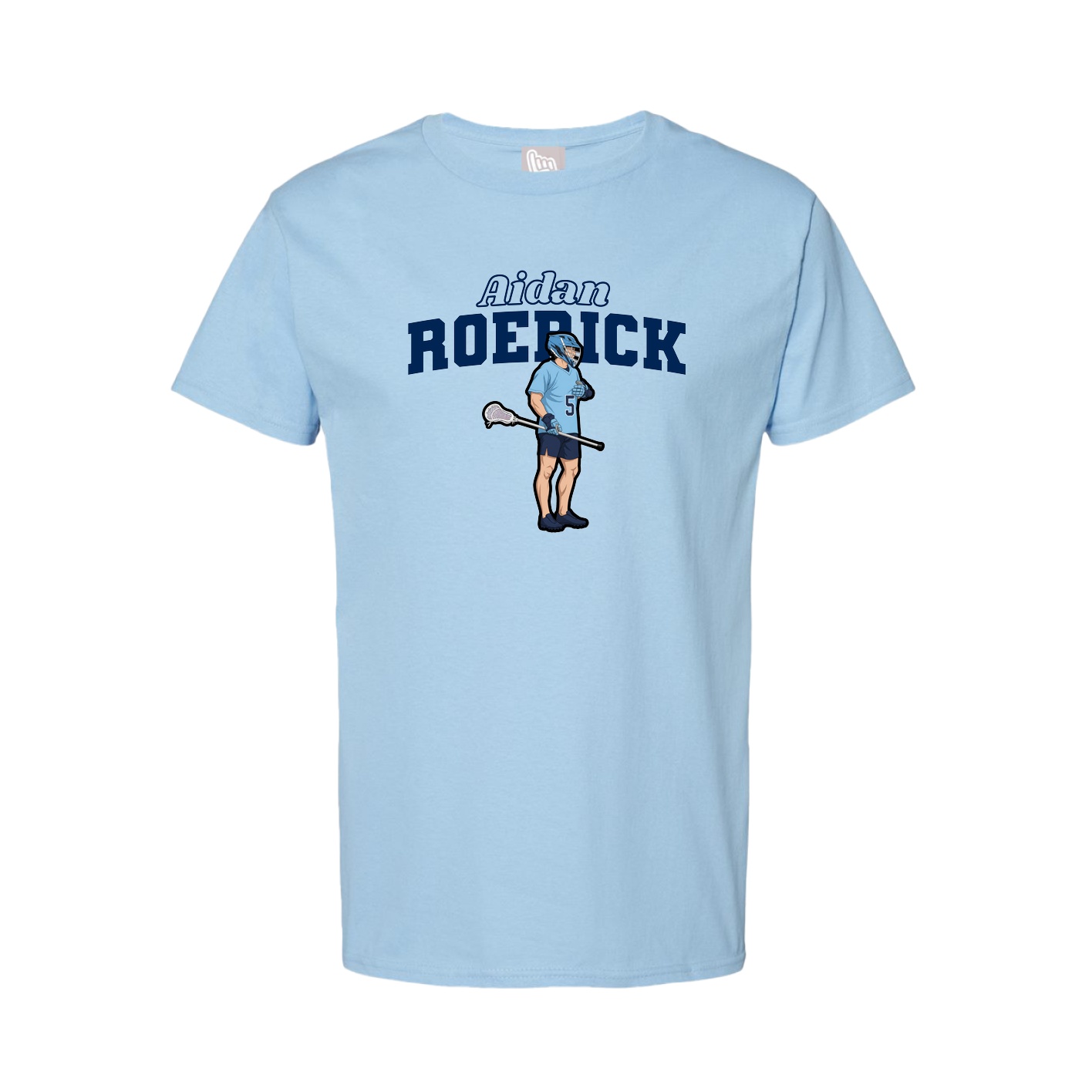 Youth Tee — Name Arch in Light Blue