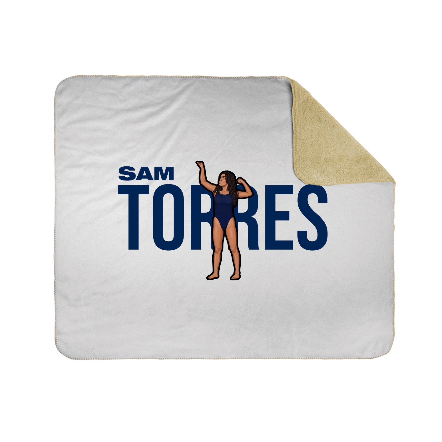 Throw Blanket — Player Name in White