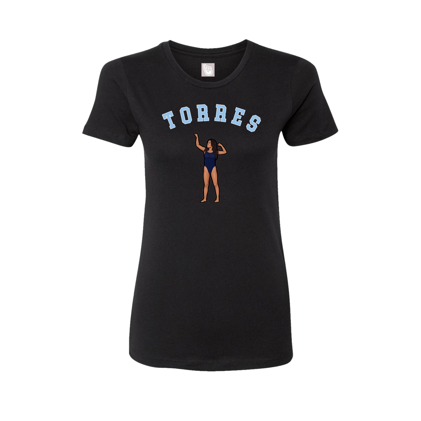 Fitted Women's Tee — Shirsey Arch in Black