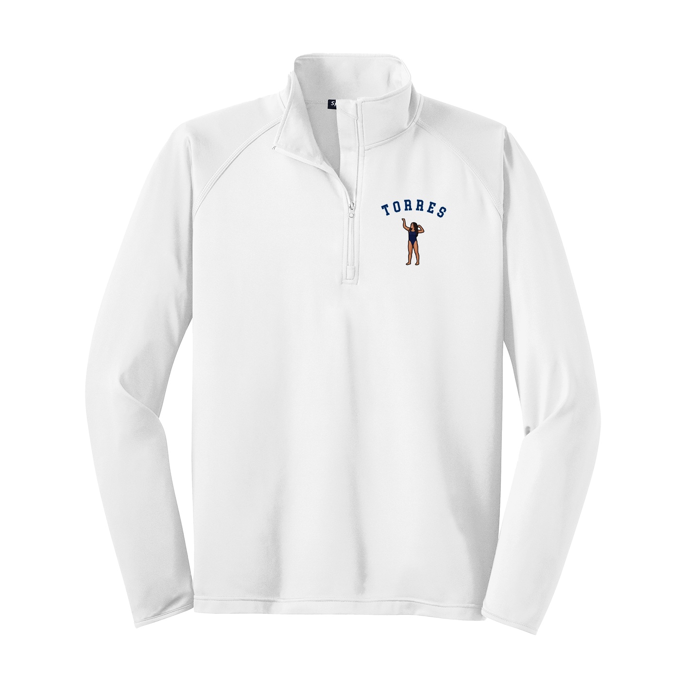 Q-Zip Pullover — Shirsey Arch in White