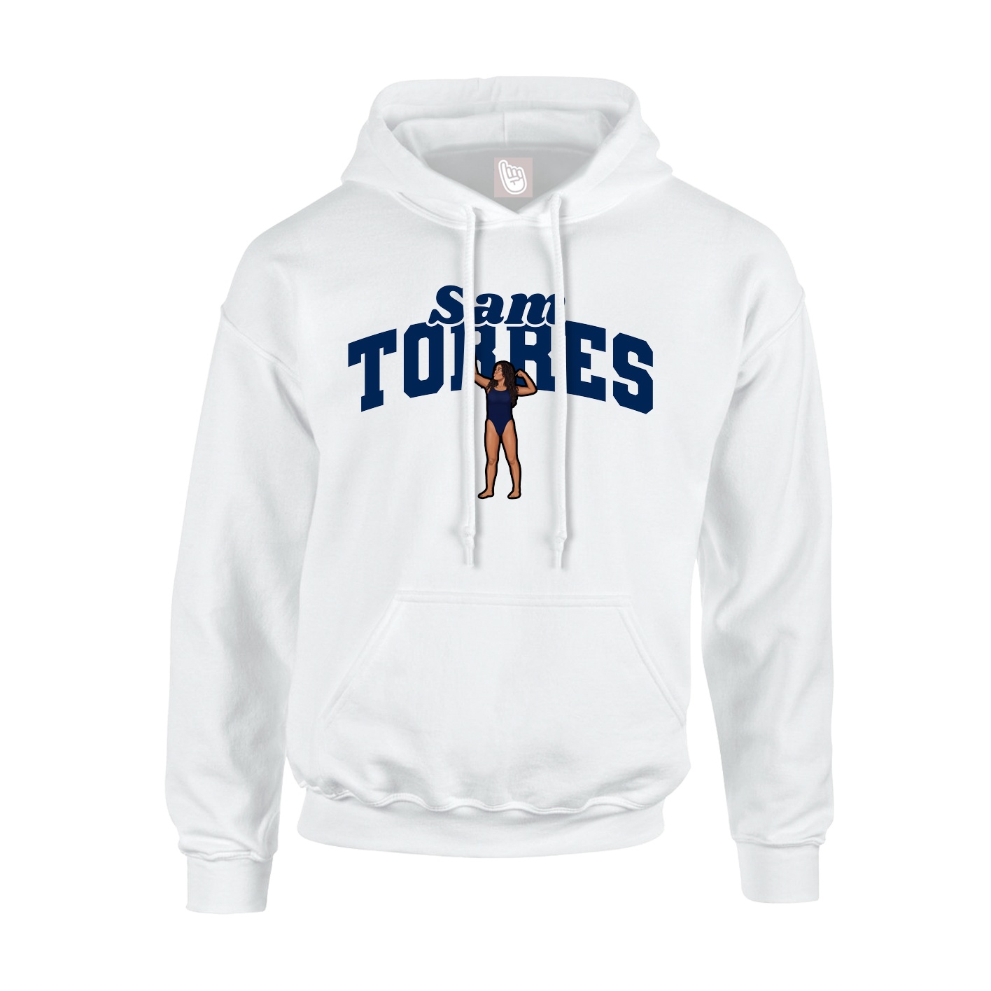 Youth Hoodie — Signature Arch in White
