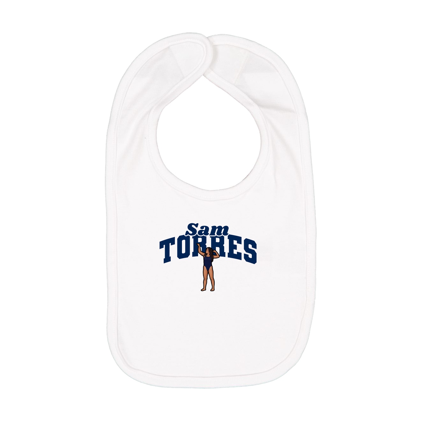 Infant Bib — Signature Arch in White