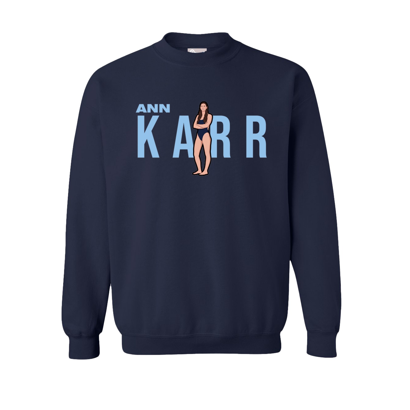 Fleece Crew — Player Name in Navy