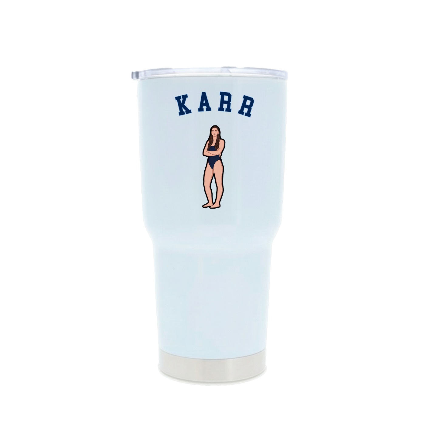 30oz Stainless Steel Tumbler — Shirsey Arch in White
