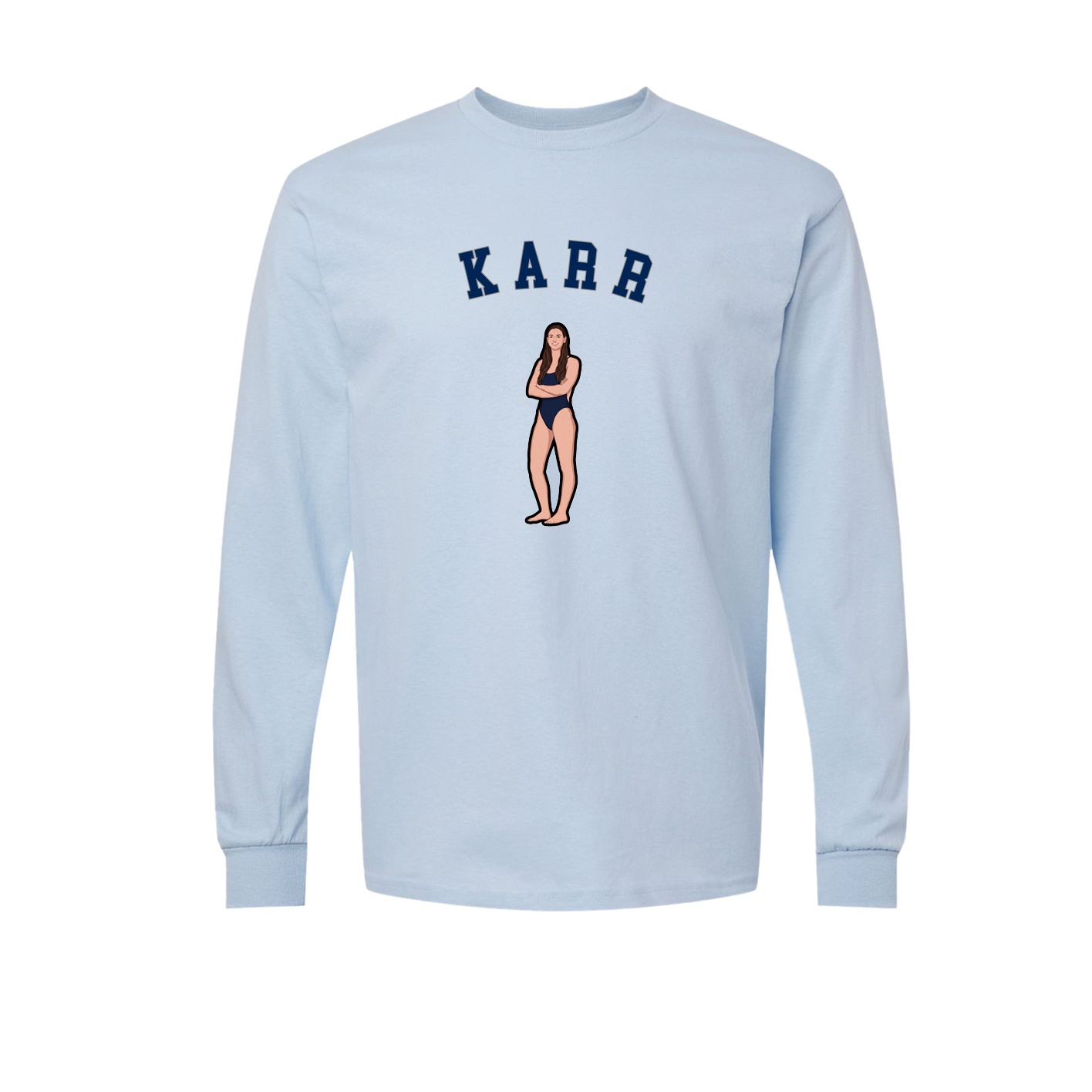 Long Sleeve Tee — Shirsey Arch in Light Blue
