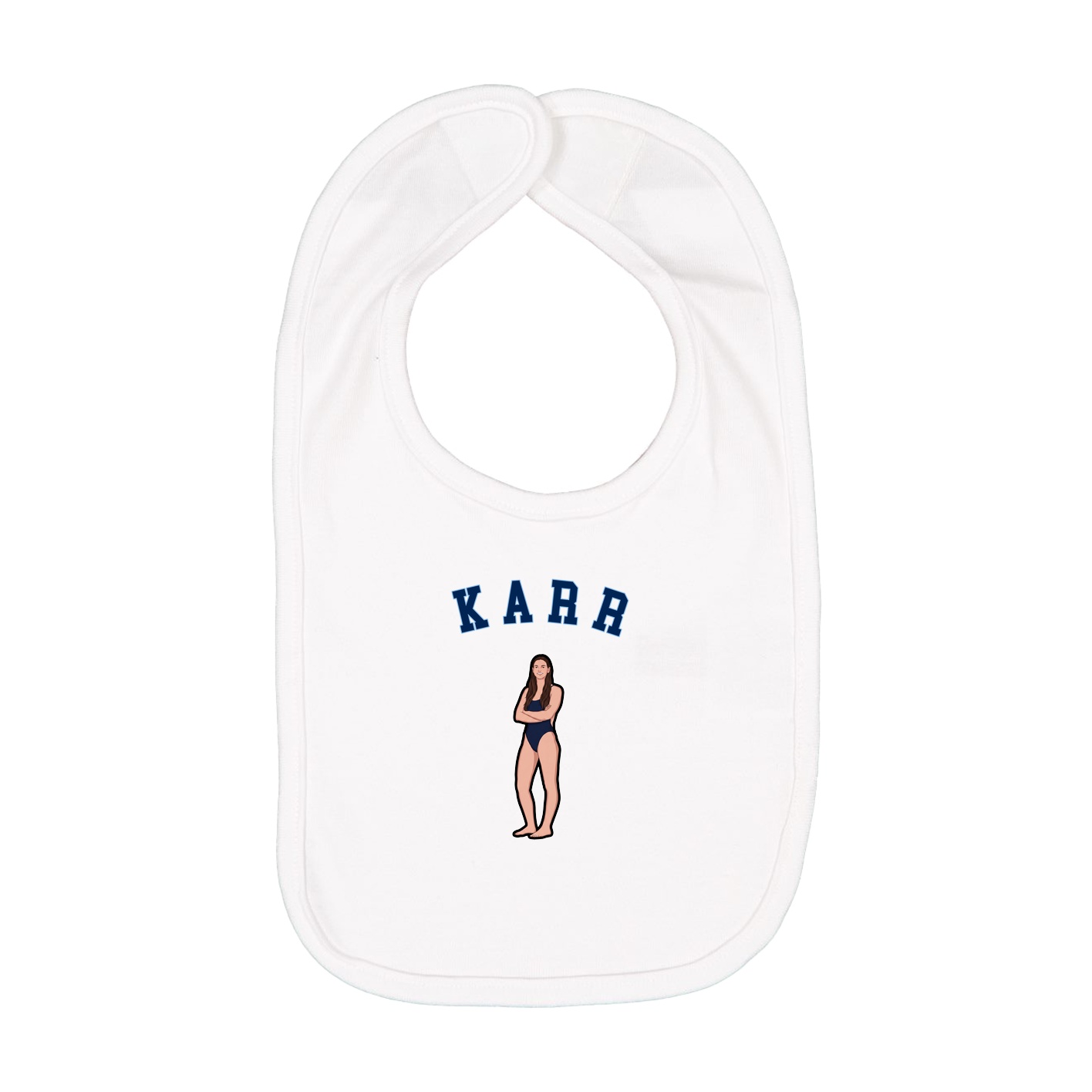 Infant Bib — Shirsey Arch in White