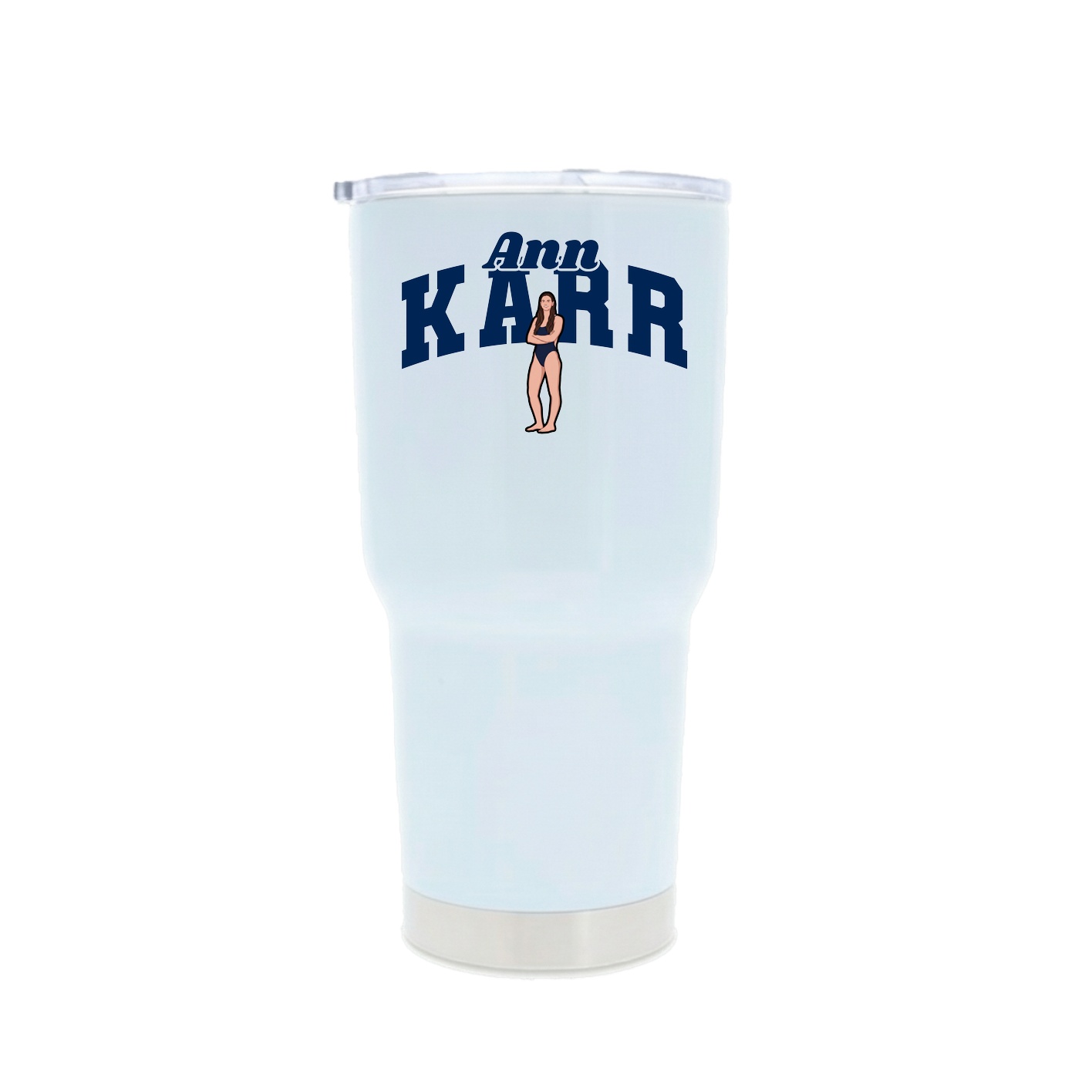 30oz Stainless Steel Tumbler — Signature Arch in White