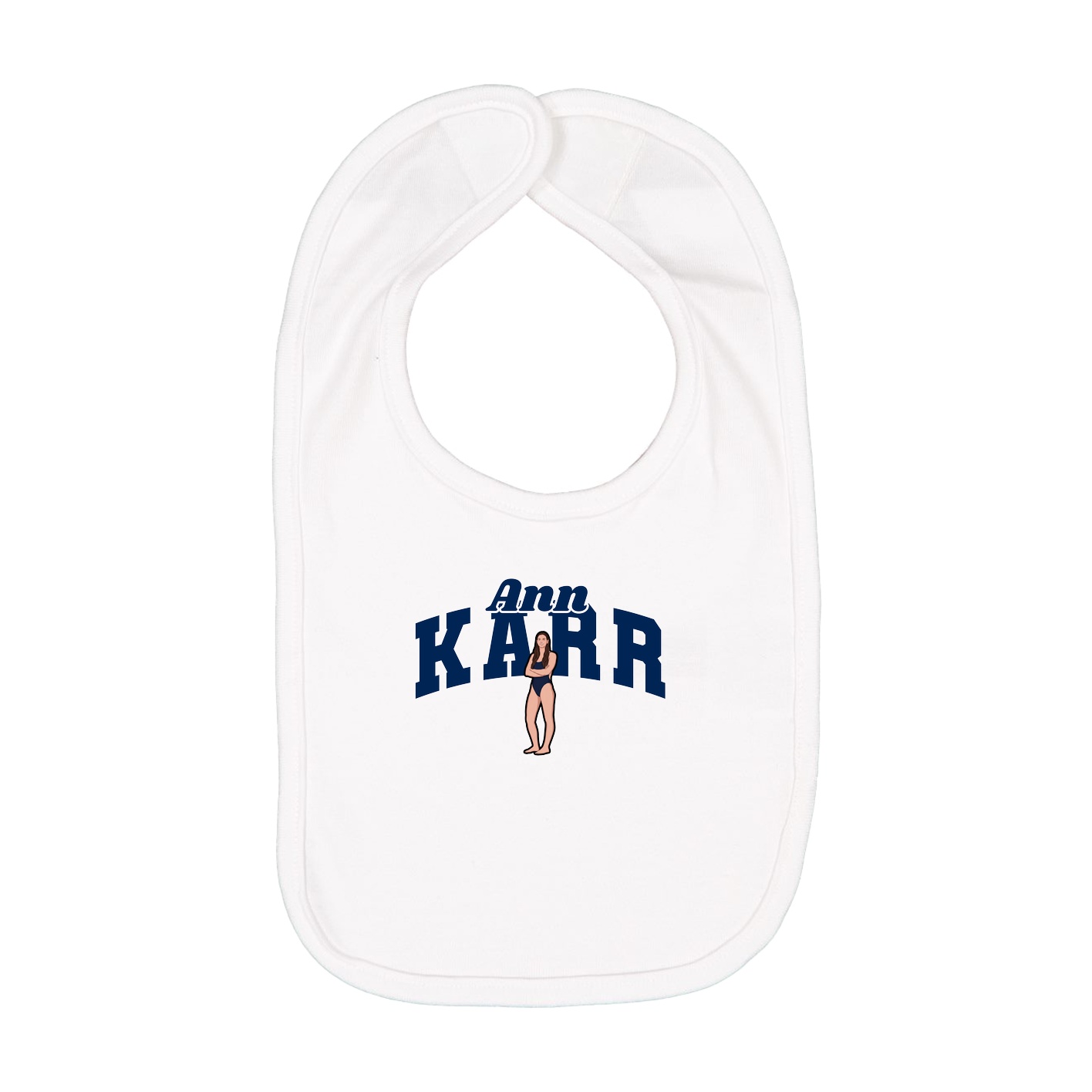Infant Bib — Signature Arch in White