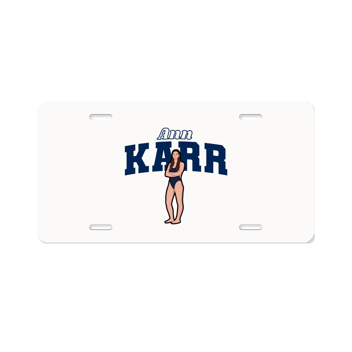License Plate — Name Arch in Classic