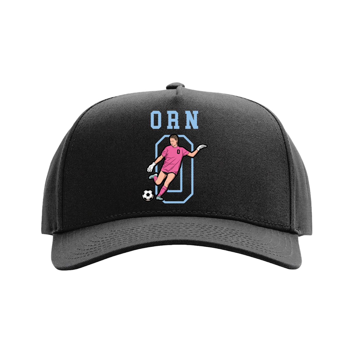 Full Fabric Five-Panel Champ Cap — Shirsey in Black