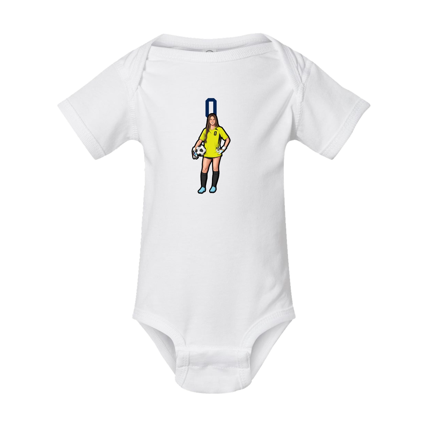 Baby Onesie — Number Top in White