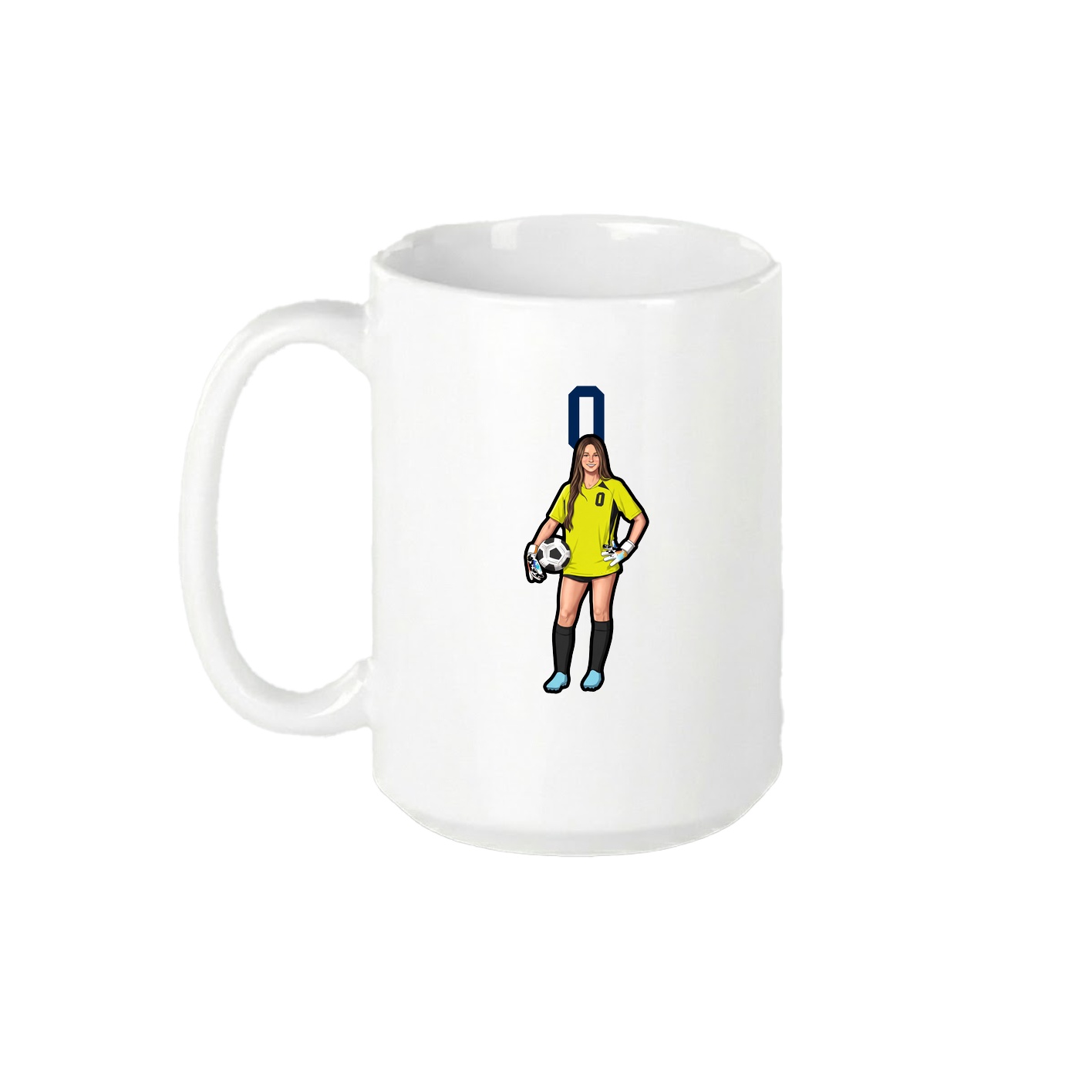 15oz Coffee Mug — Number Top in White