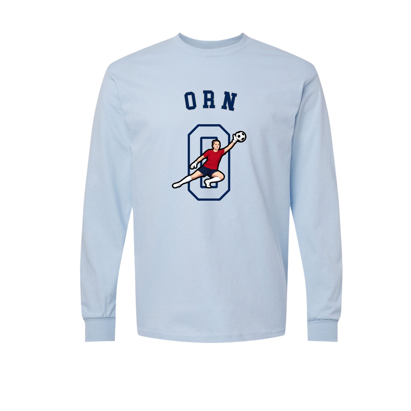 Long Sleeve Tee — Shirsey Arch in Light Blue