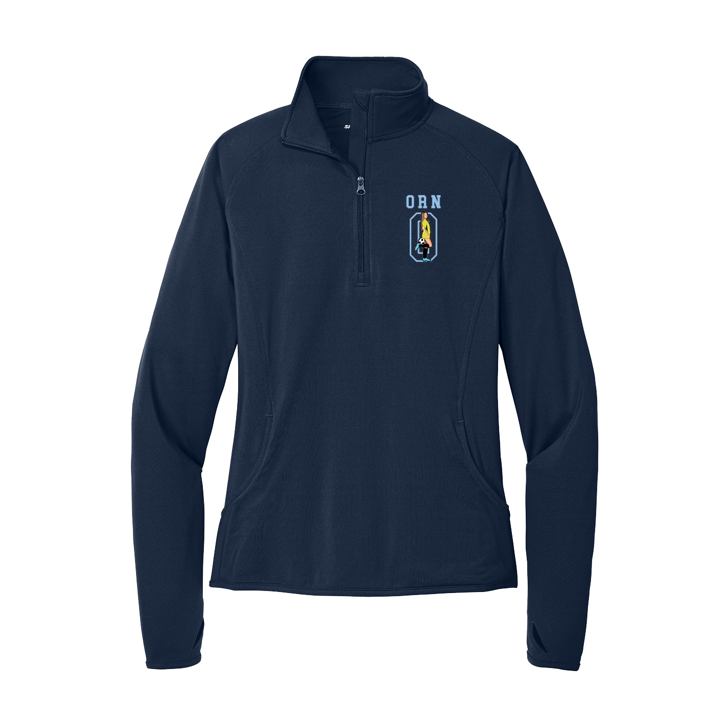 Women's Q-Zip Pullover — Shirsey in Navy