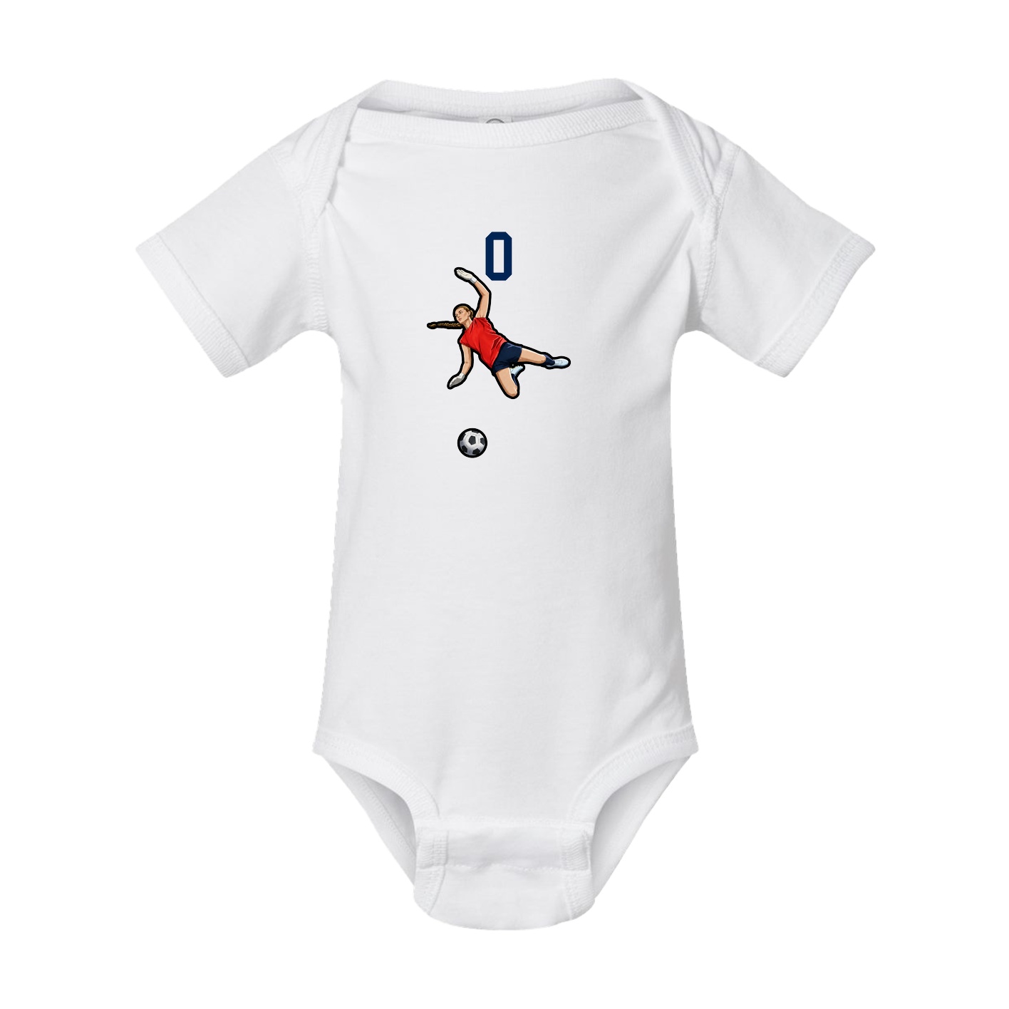 Baby Onesie — Number Top in White