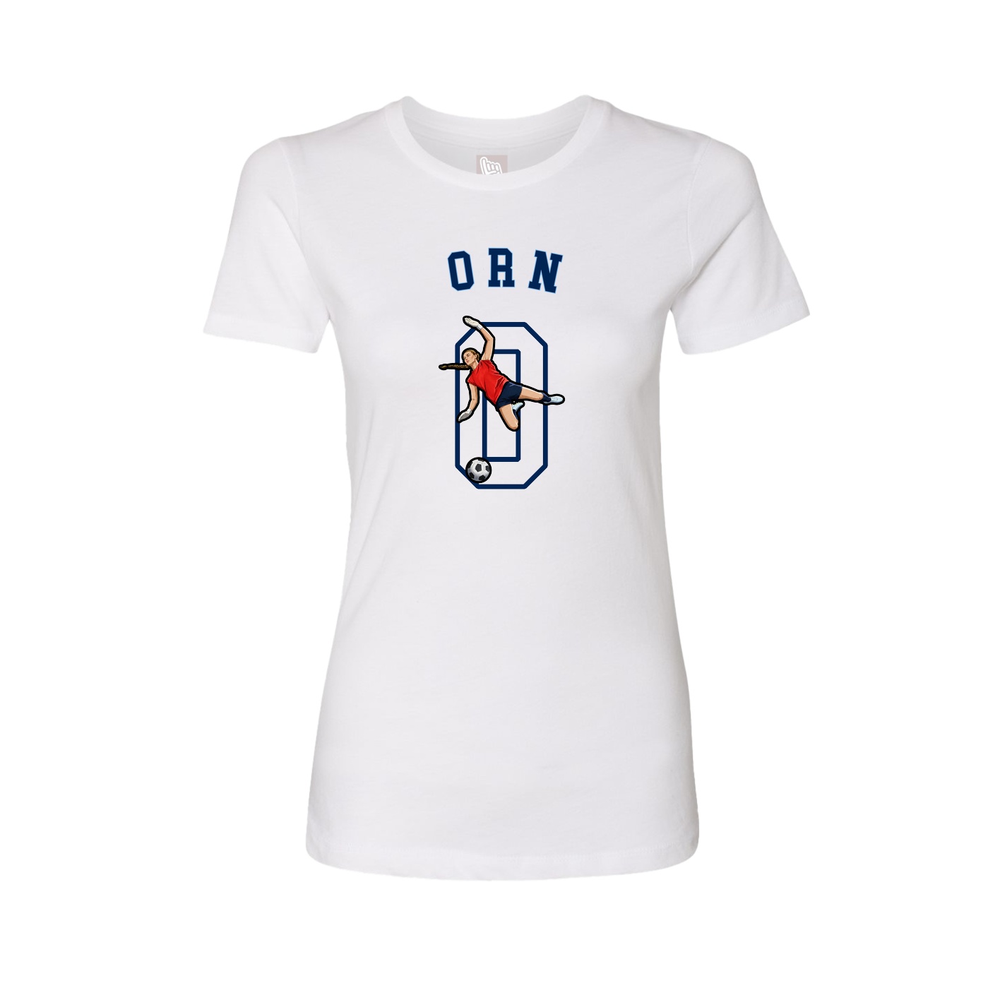 Fitted Women's Tee — Shirsey Arch in White