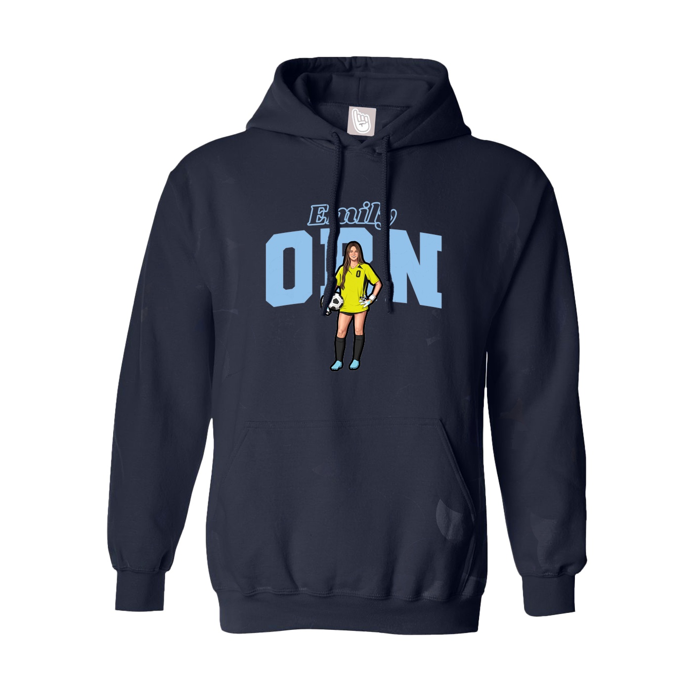 Hoodie — Name Arch in Navy