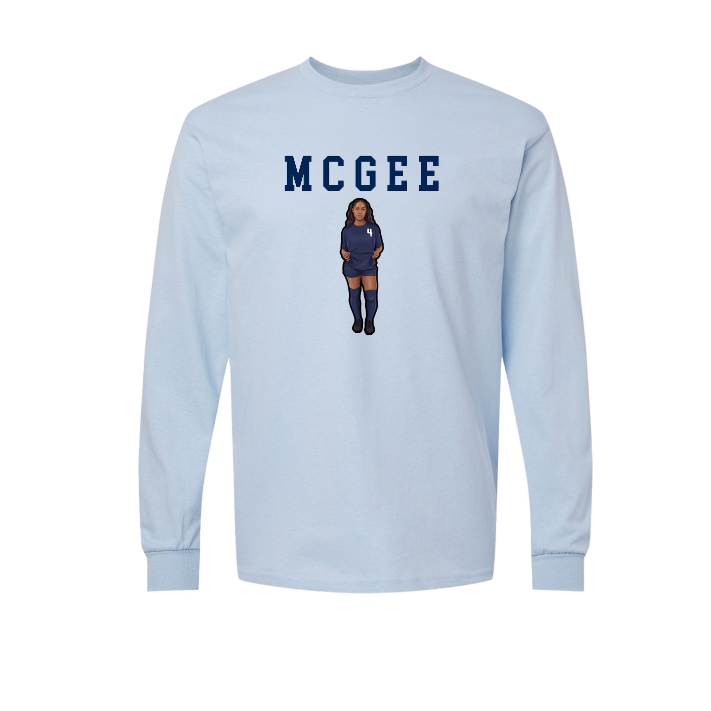Long Sleeve Tee — Shirsey in Light Blue