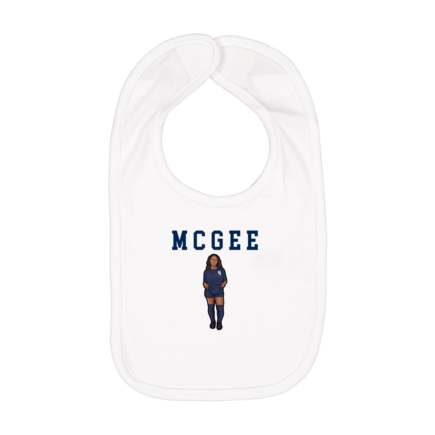 Infant Bib — Shirsey in White