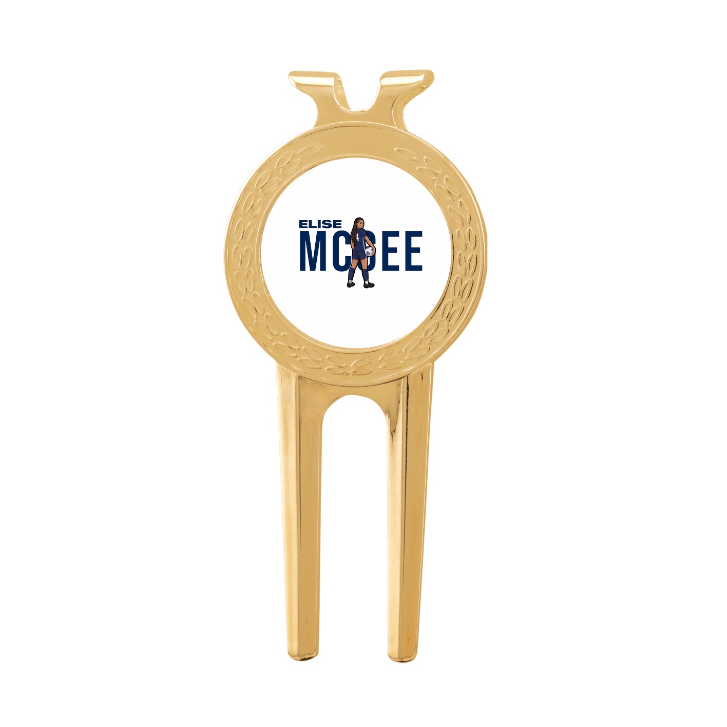 Divot Tool with Ball Marker — Player Name in Classic