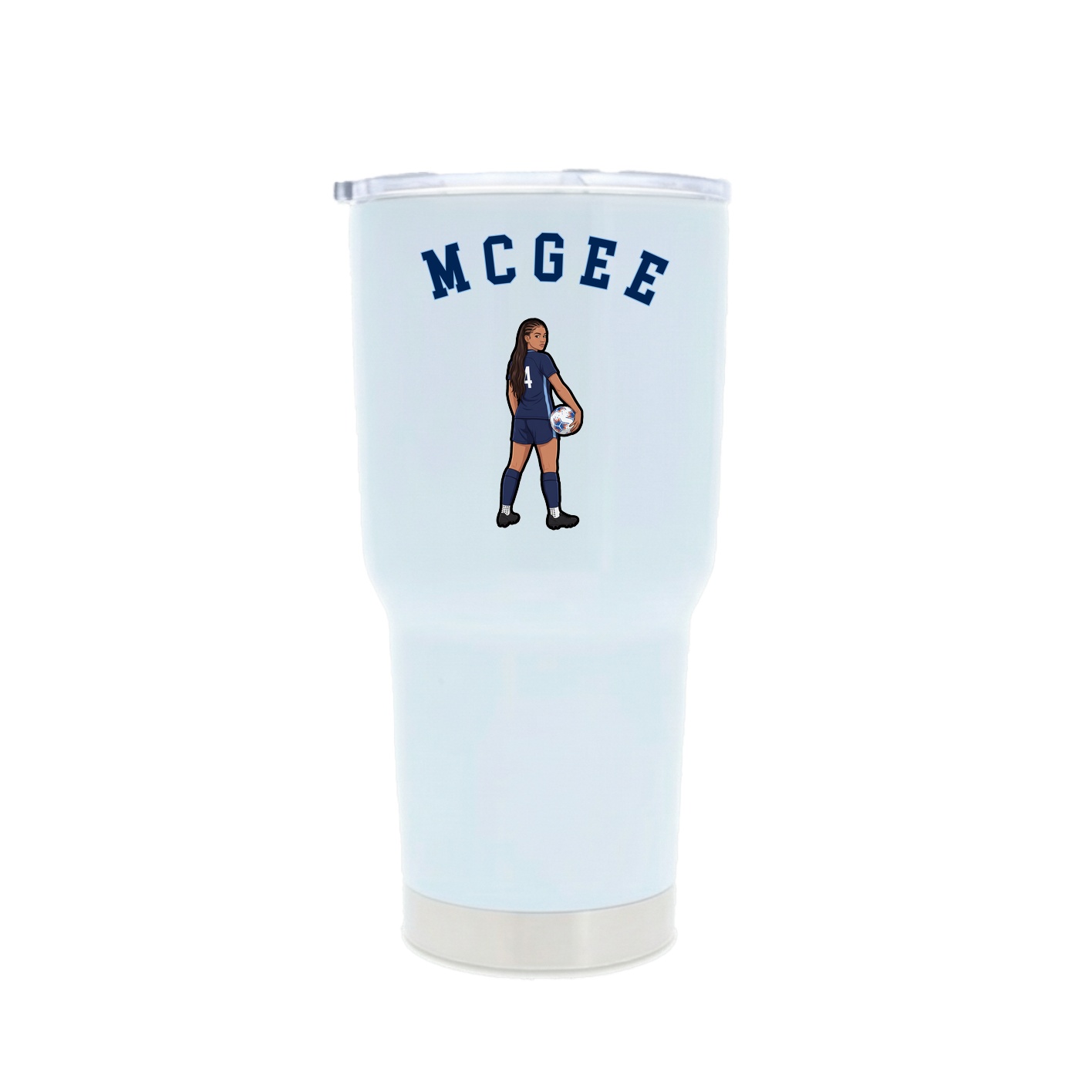 30oz Stainless Steel Tumbler — Shirsey Arch in White