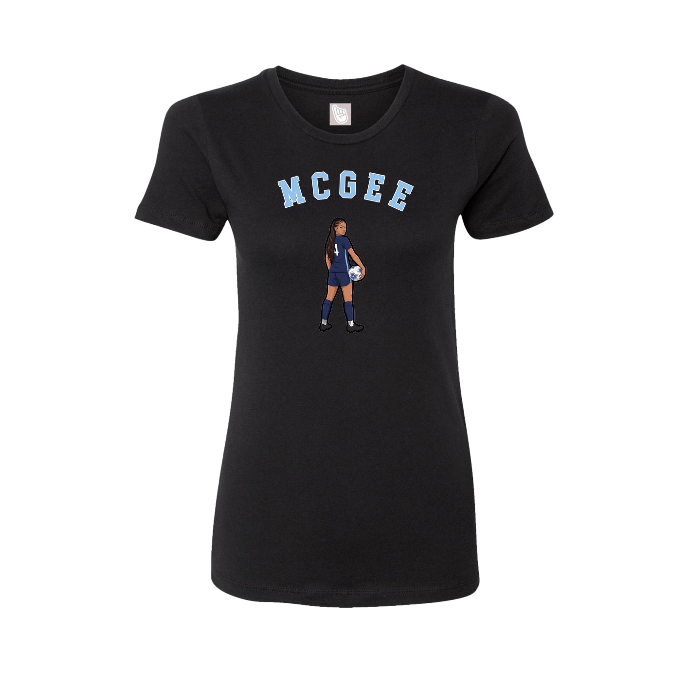 Fitted Women's Tee — Shirsey Arch in Black
