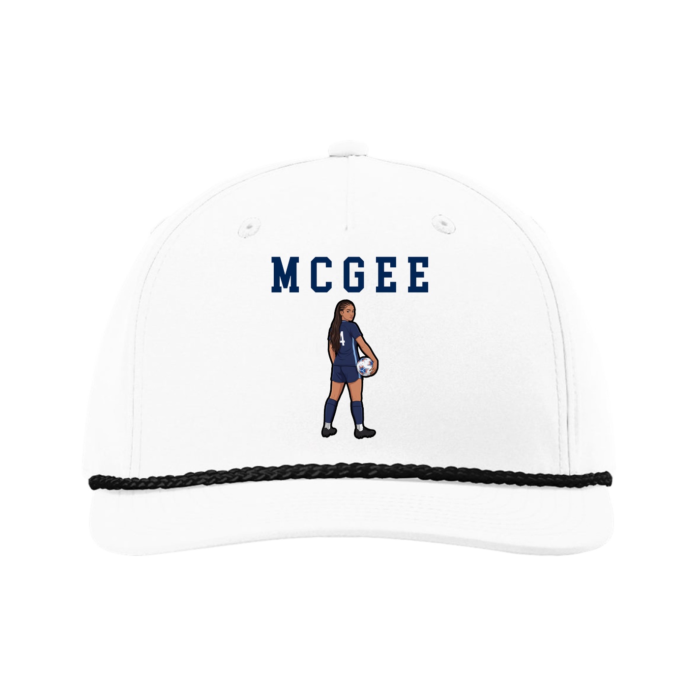 Five-Panel Classic Rope Cap — Shirsey in White