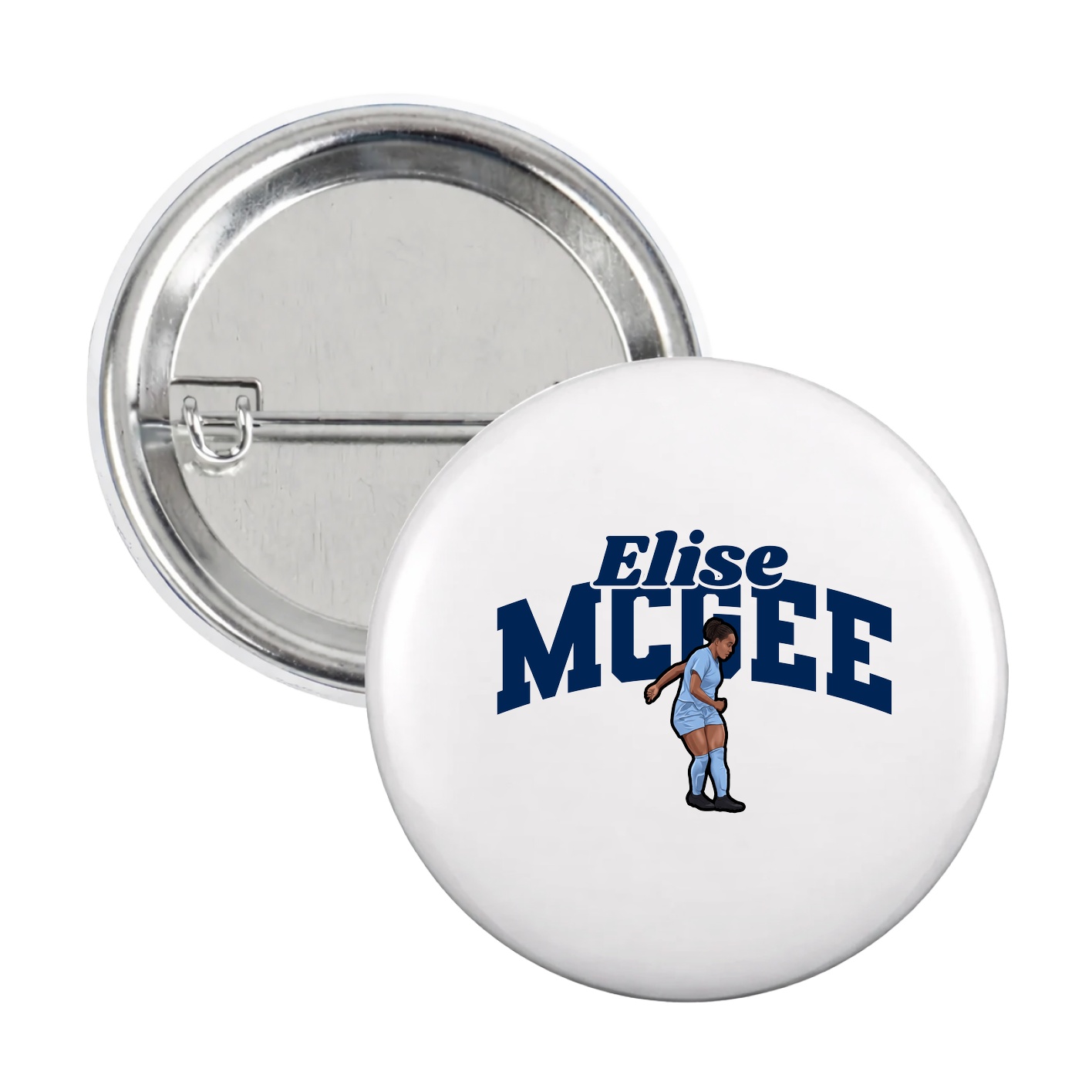 Game Day Button — Signature Arch in White