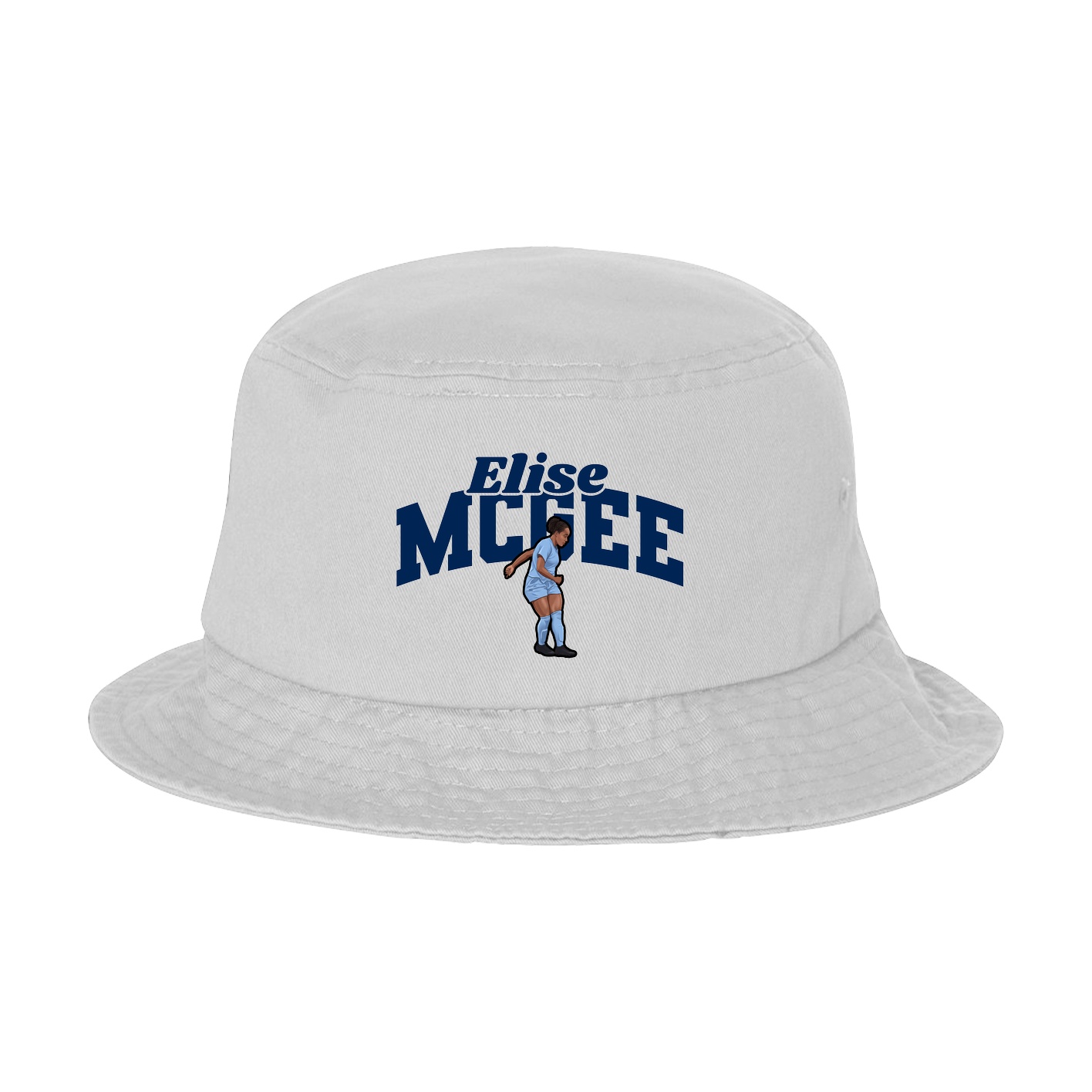 Bucket Cap — Signature Arch in White