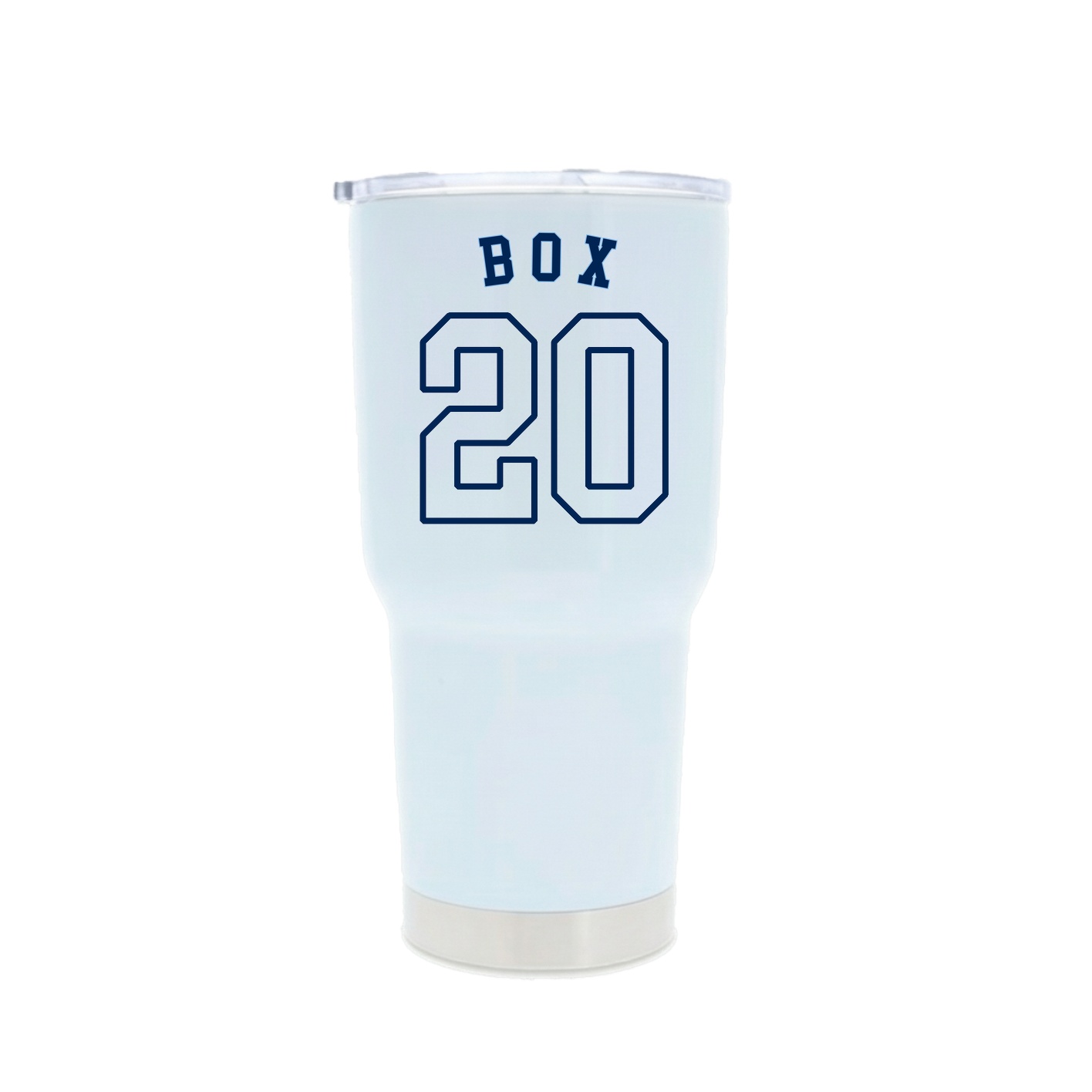 30oz Stainless Steel Tumbler — Shirsey Arch in White