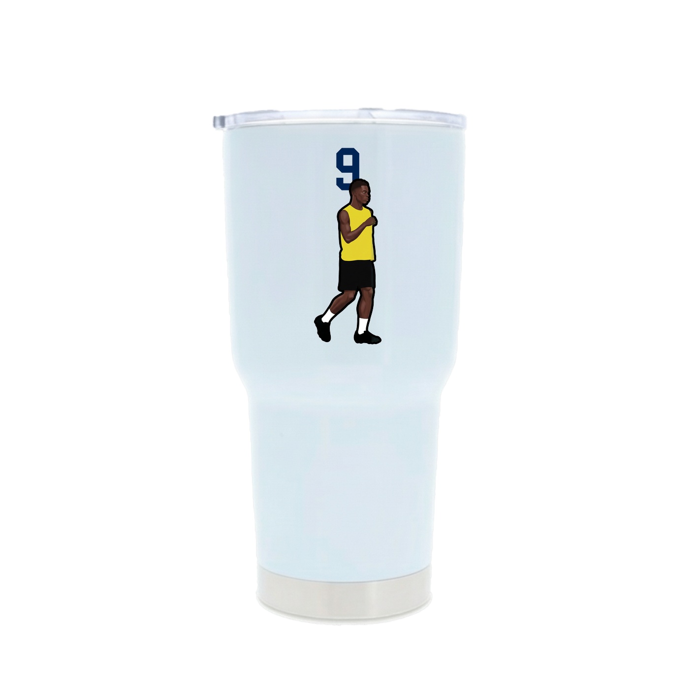 30oz Stainless Steel Tumbler — Number Top in White