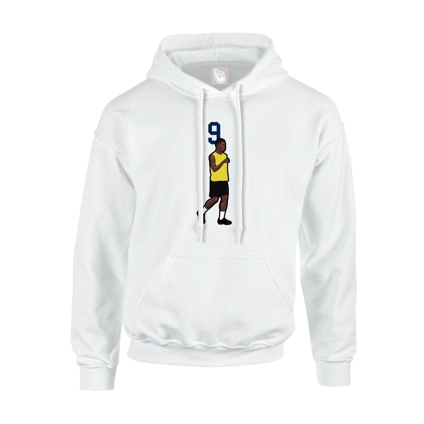 Youth Hoodie — Number Top in White
