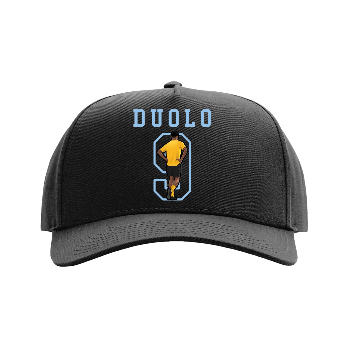 Full Fabric Five-Panel Champ Cap — Shirsey in Black